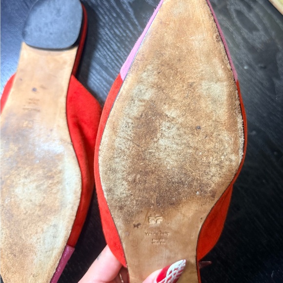 Diane Von Furstenberg Red and Pink Mules - Picture 9 of 9